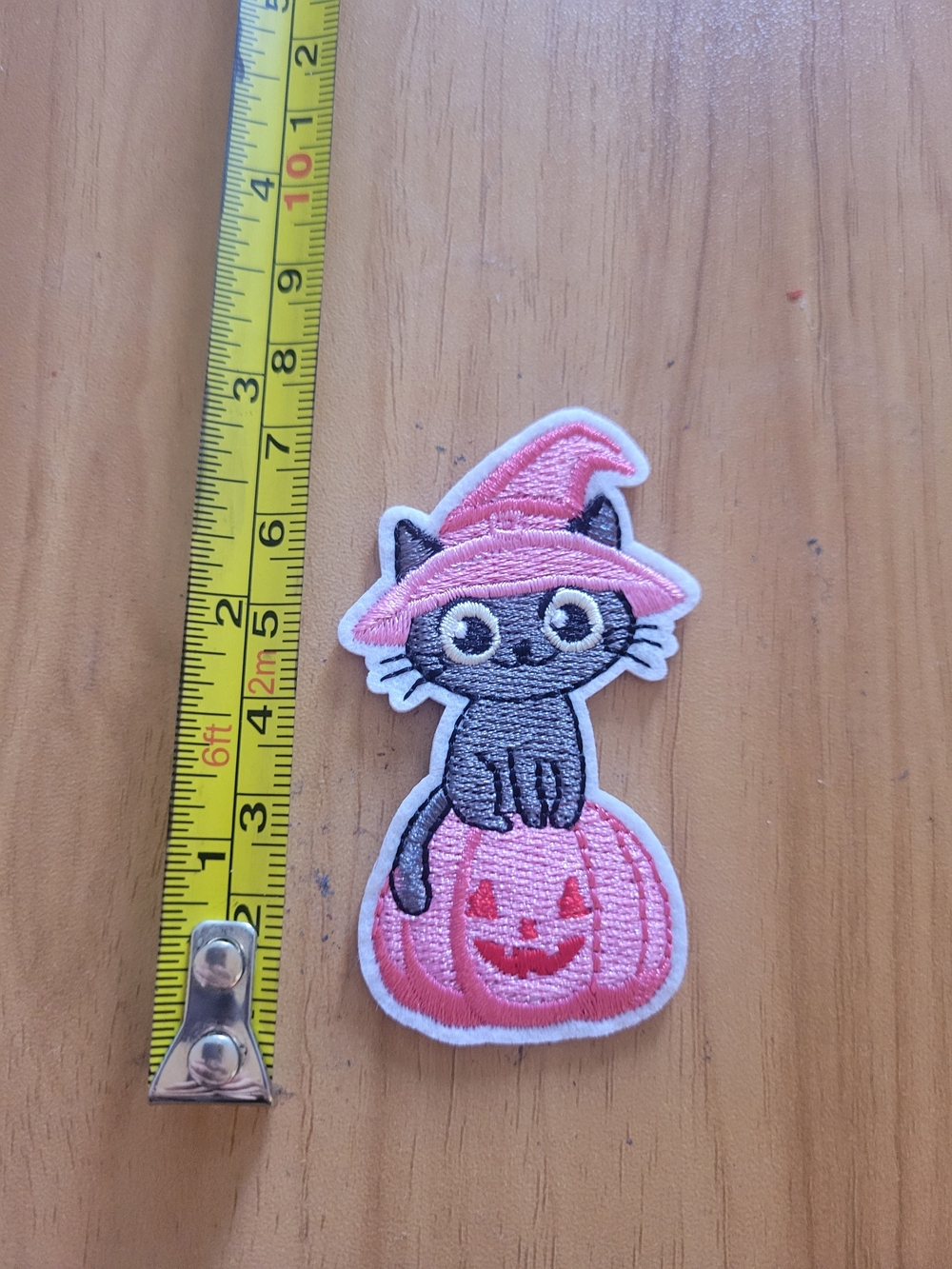 🎃BUY 2 GET 1 FREE🎃Pink Witch Cat Embroidered Patch